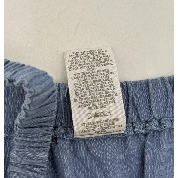 Wonder Nation Smocked Chambray Cold Shoulder Blue Dress Size 7-8 Boho Ruffles - Picture 5 of 5